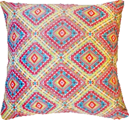 Almofada Boho Pink Triângulo 0,40 x 0,40 (Ref: B04)