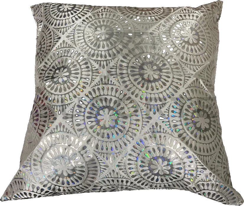 Almofada Prata Mandala 0,45 x 0,45