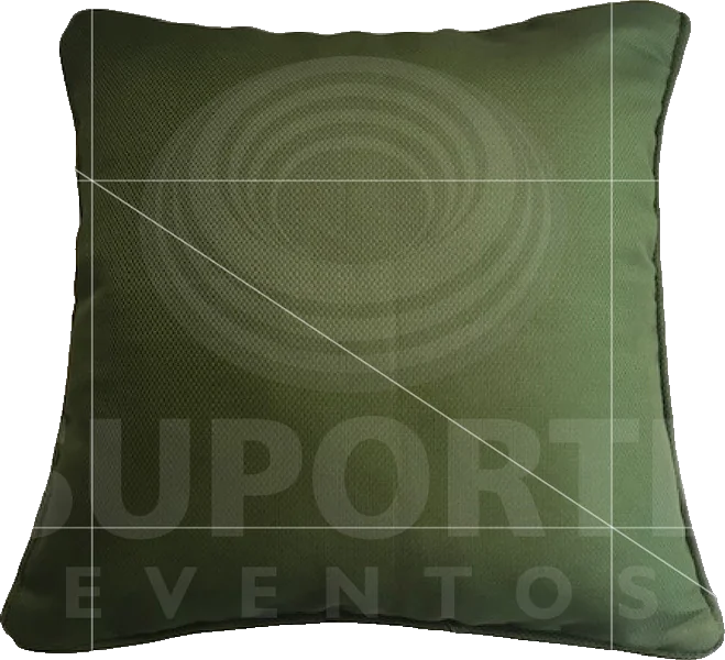 Almofada Verde Musgo com Friso 0,45 x 0,45