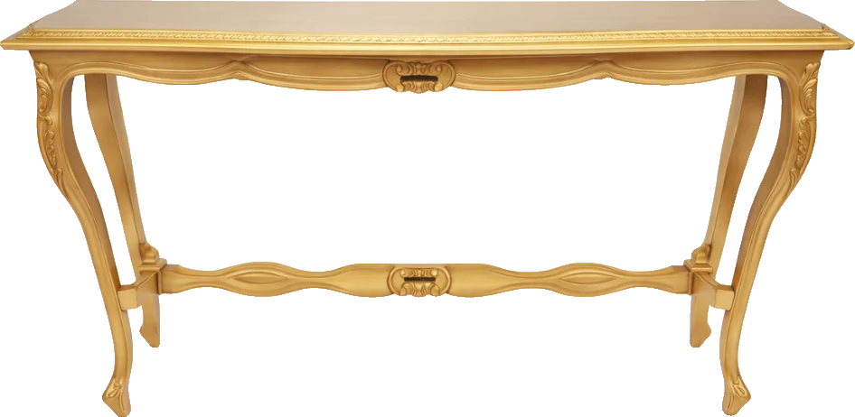 Aparador Dourado Luis XV (Tamanho: 1,50 x 0,35 x 0,90 alt. / 1,20 x 0,35 x 0,90)