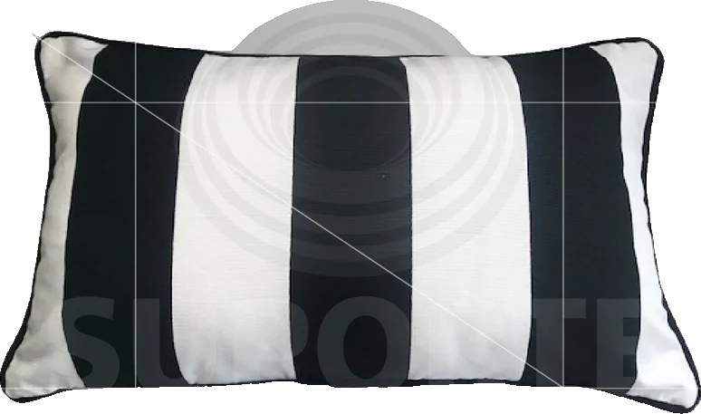 Baguete Listrada Preta e Branco 0,50 x 0,30
