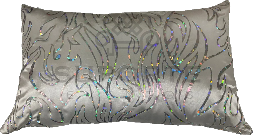 Baguete Prata 3D Floral 0,50 x 0,30