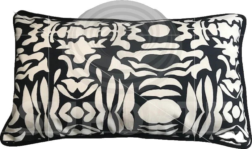 Baguete Preta Geométrica 0,50 x 0,30