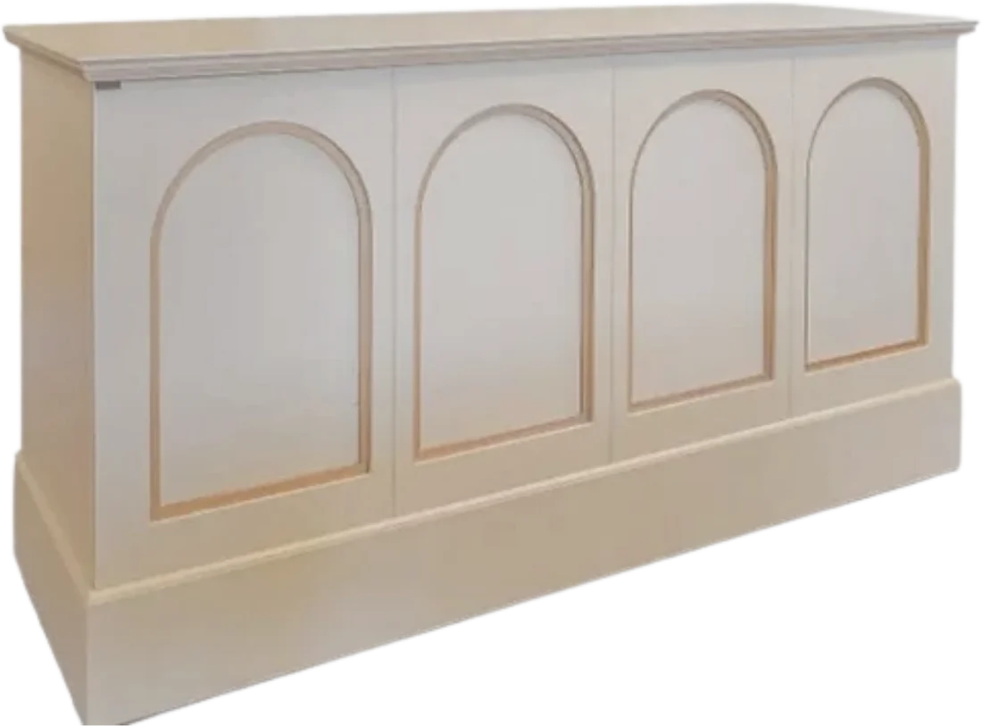 Balcão Arcos - Arizona com detalhes dourado