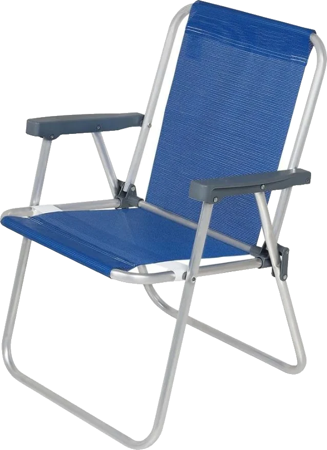 Cadeira Praia alta em Alumínio (azul)