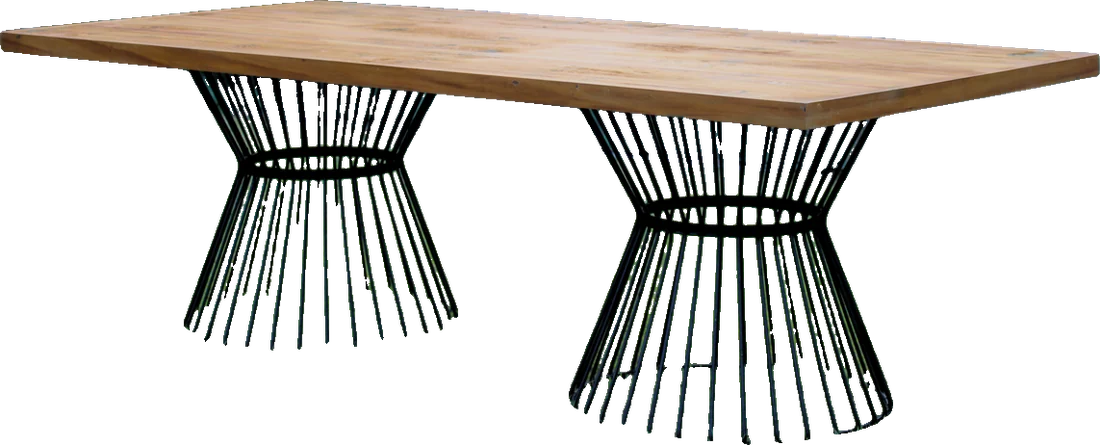 Mesa África com Madeira em Marchetaria (2,5M X 1,10 /3M X 1,10M)