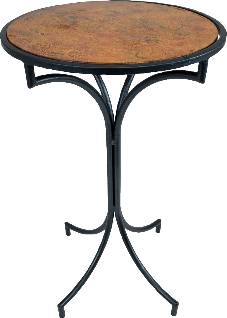 Mesa Bistrô preta 0,70 de Diâmetro x 1,10 alt. (Três Opções de Tampos)