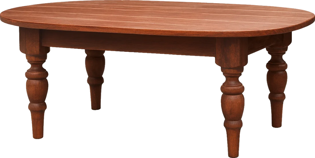 Mesa Centro Imbuia Classic Oval 1,20 x 0,80