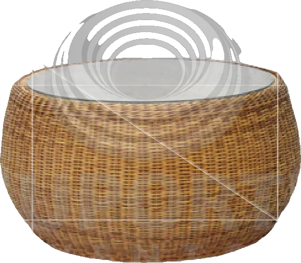 Mesa Centro Vime Bali Natural 0,80 Ø x 0,45 alt.