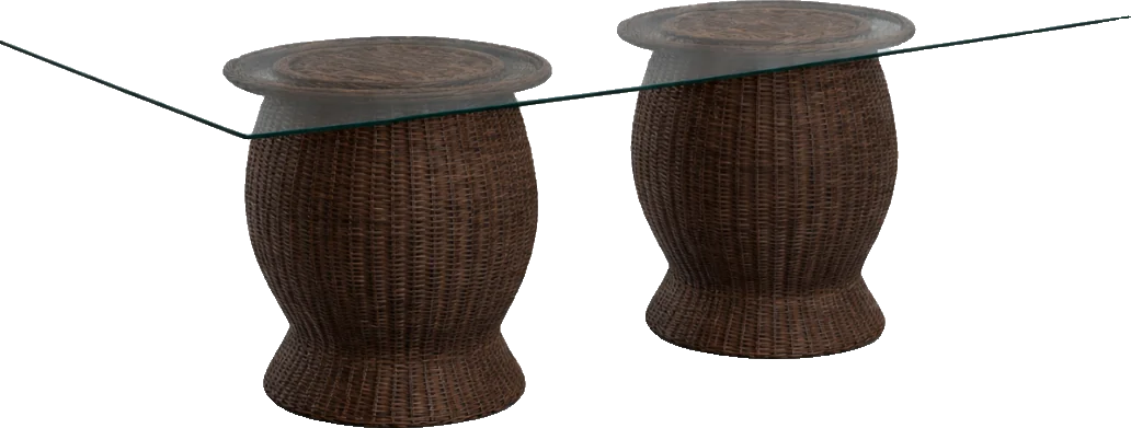Mesa com Base em Vime 2,00C x 1,00L
