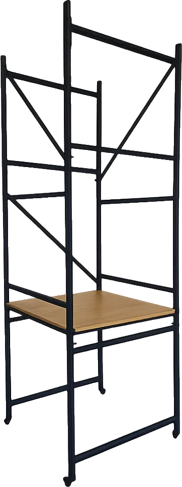 Mesa Industrial Modelo Andaime 0,90 x 0,90 x 2,70 alt. c/ Tampo em Madeira Pinus
