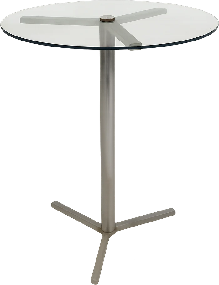 Mesa Lateral Inox 0,65Ø x 0,75 alt. (Três Opções de Tampo)