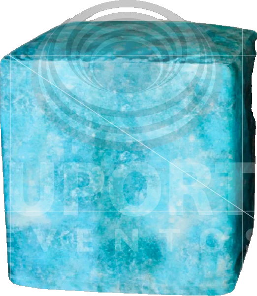 Puff Azul Tiffany Boho 0,50 x 0,50 com Capa