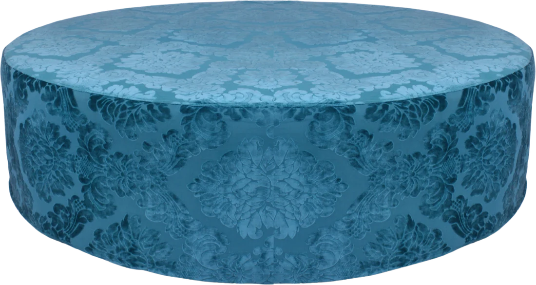 Puff Bolachão - Azul tiffany estampado (1,30D)