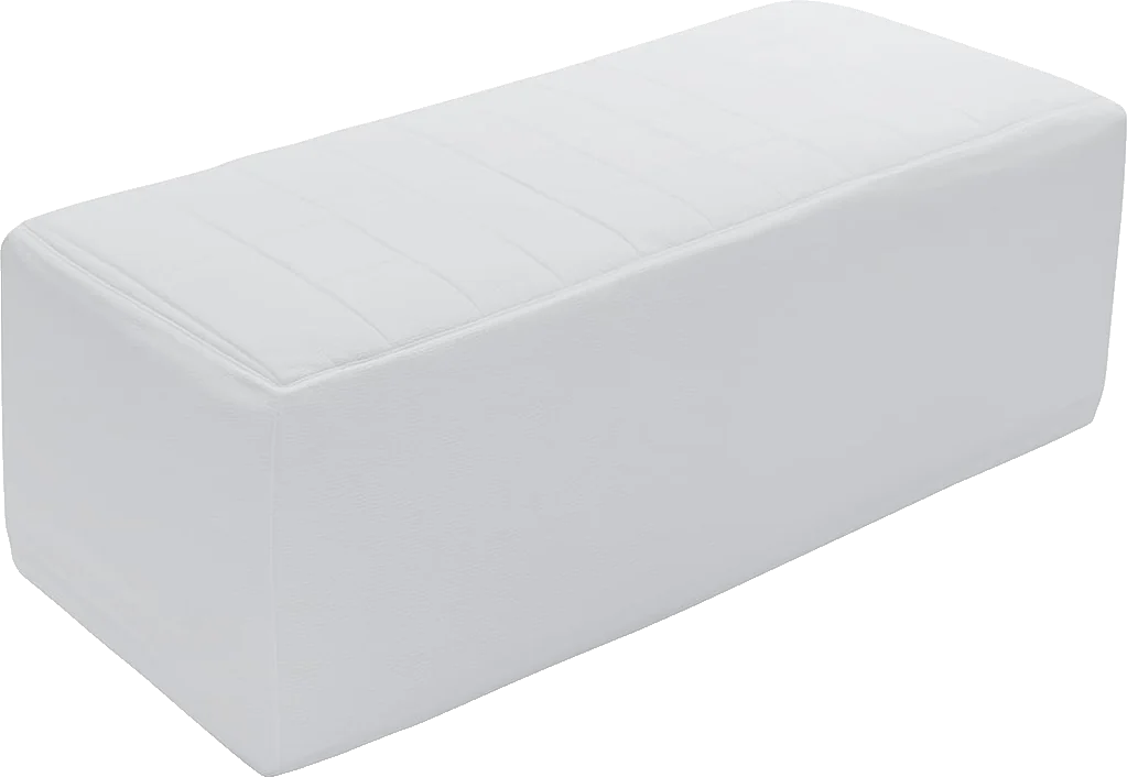 Puff Branco 1,60 x 0,60 com Capa em Tecido Geométrico