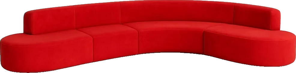 Sofá Infinity Vermelho Pávia