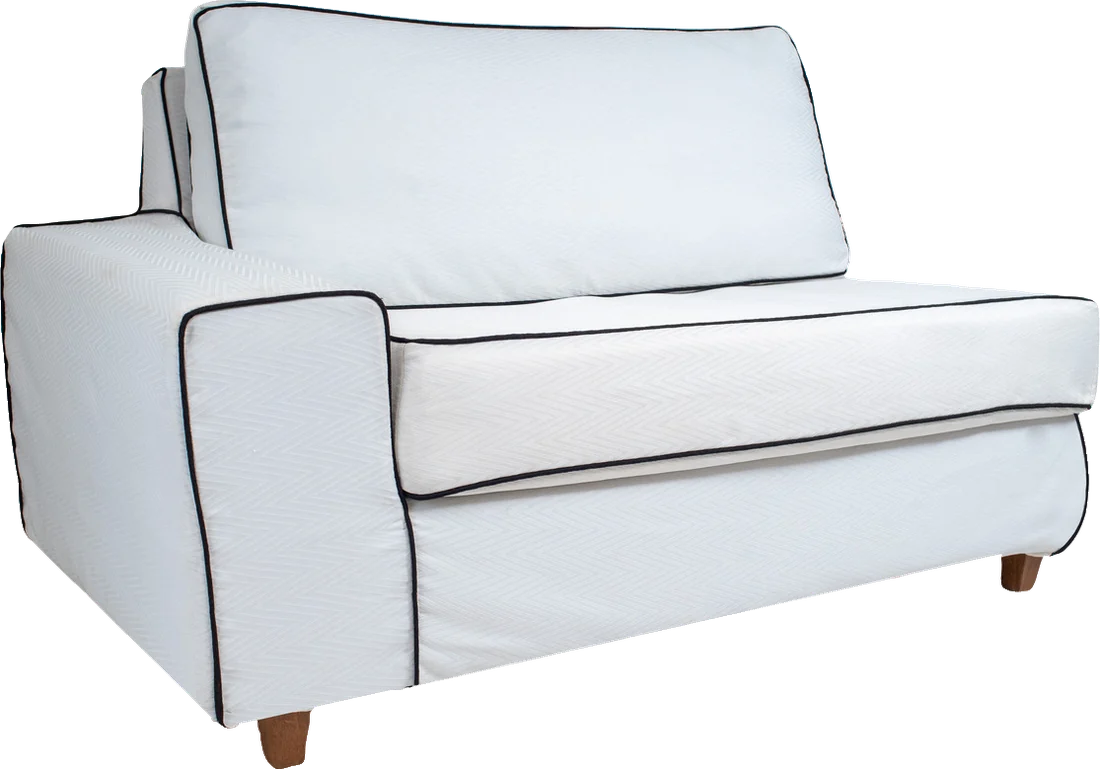 Sofá Madrid Branco (Opção com Friso Branco ou Preto)