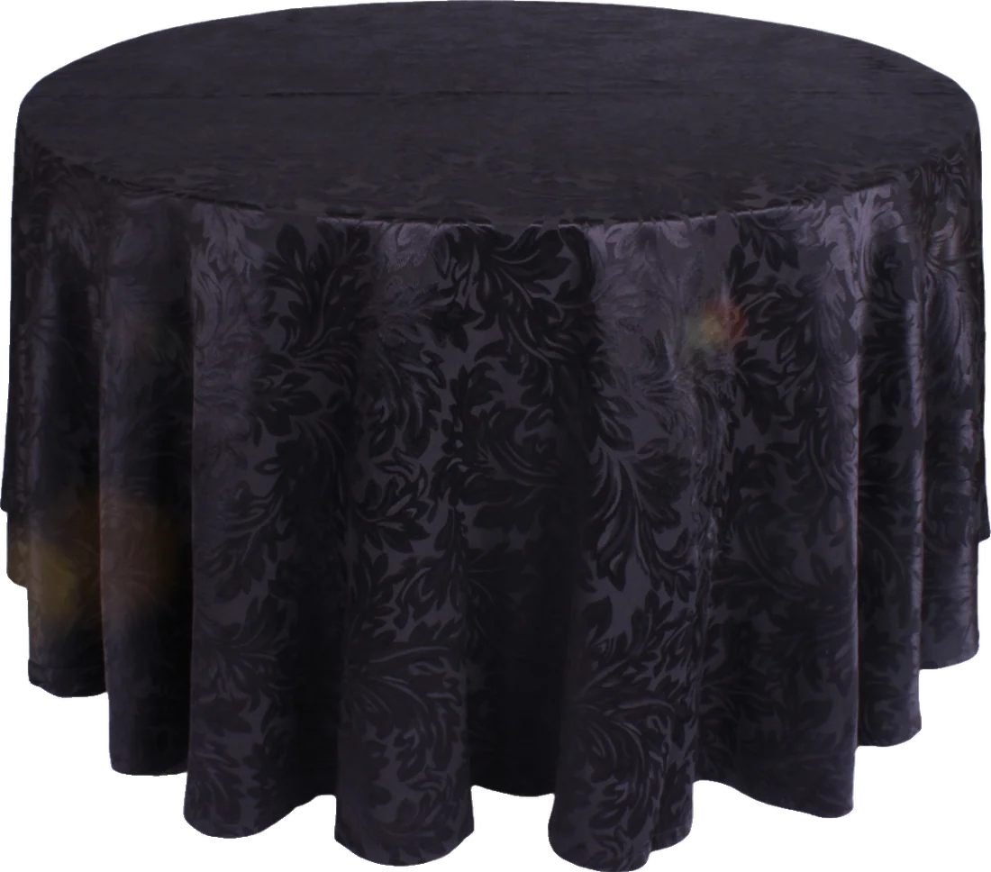 Toalha Jacquard Floral Preta (2,8 D)