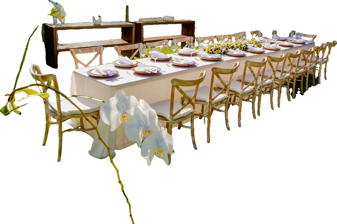 Toalha para Mesa de Convidado x Buffet (Cores: Palha ou Branca)